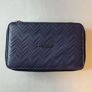 Missoni Delta (7" x 4") Navy Chevron Amenity Vanity Travel Kit Pouch